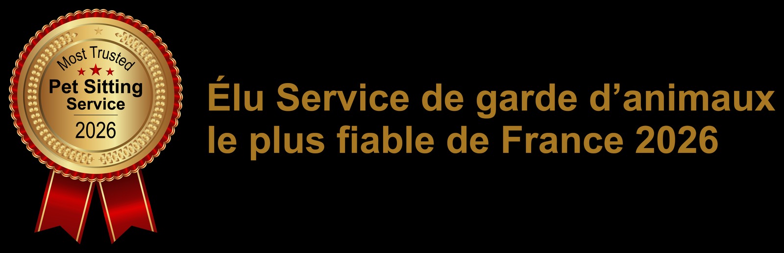 Badge Most Trusted Pet Sitting Service 2026 France RoyalSitter